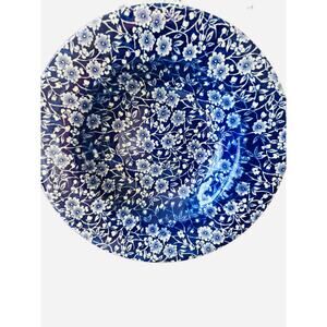 Churchill Victorian Calico Blue Round Vintage Prints Made in England 10"